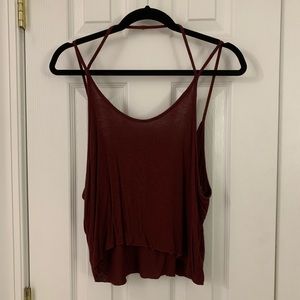 Burgundy Low-Back Tank
